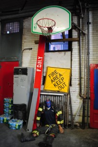 Training dummy inside Hook & Ladder 8 Firehouse, New York City