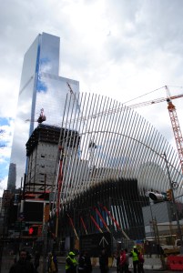 Transportation Hub, 3WTC (middle), 4WTC (back), New York City