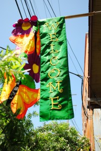 Welcome banner, Faubourg Marigny, New Orleans