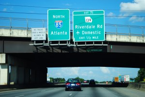 Atlanta road sign - Interstate 85 North