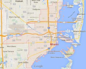 Map of Miami, Florida