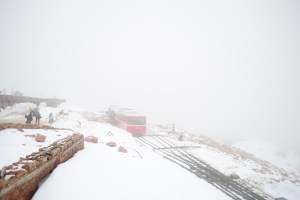 Foggy view from the summit, Pikes Peak
