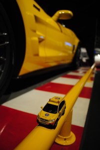 Chevrolet Captiva in front of Chevrolet Corvette Z06, National Corvette Museum, Bowling Green