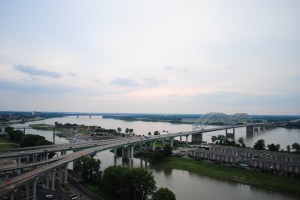 View of Mississippi River from the Pyramid, Memphis