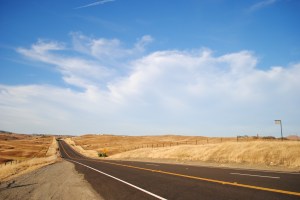 Dry meadows in the middle of California