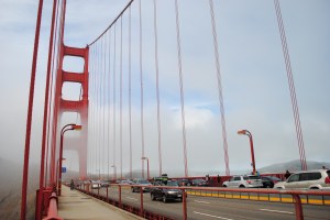 Golden Gate Bridge, driving of from San Francisco to Sausalito, California