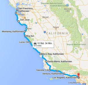 San Francisco to Los Angeles on the Pacific Coast Highway - US Route 1